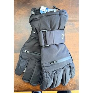 Free Country Mens Ski Gloves Black Thinsulate Touchscreen Hand Warmer Pocket S/M